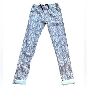 Urban Outfitters snakeskin print pants Zip front Drawstring at waist Size S